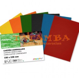 Set 4 Cartulinas Corrugadas