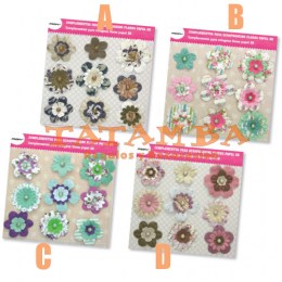 Set 9 Flores Telas 3D