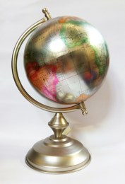 Globo Terráqueo Plata