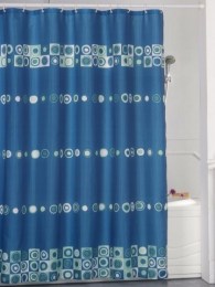 Cortina Baño Circle Azul