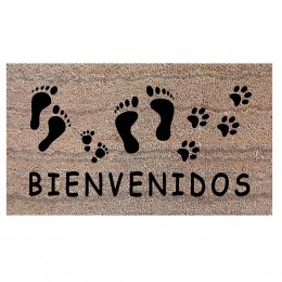Felpudo Huellas Bienvenidos