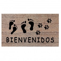 Felpudo Huellas Bienvenidos