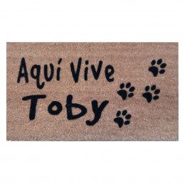 Felpudo de fibra de coco, personalizado con el nombre de tu perro