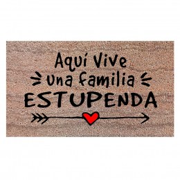 Felpudo Familia Estupenda - Regalo para familias