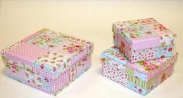 Jgo. 3 Cajas Cuadrada Vintage