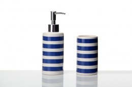 Jgo. Baño Rayas Azul