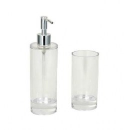 Jgo. Dosificador Vaso Acril Transp