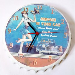 Reloj Retro Chapa Azul