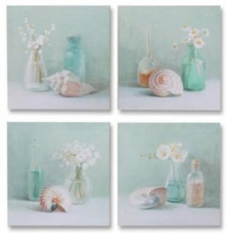 Set 4 Cuadros Azules