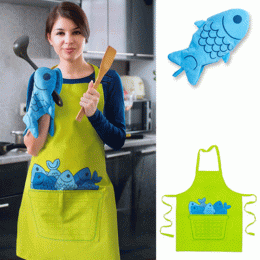 Set Delantal y Guante de Cocina
