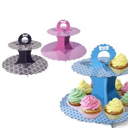 Soporte Cupcakes Cartón Negro