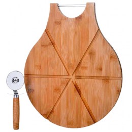 Tabla Cortar Pizza Bambú